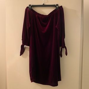 Velvet tunic - off shoulder